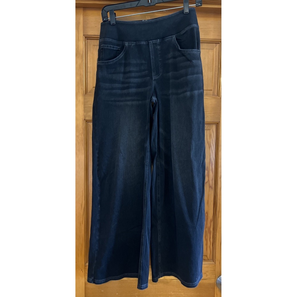 Halara Women's Flex Wide Leg High Waisted Black Jeans Sz Medium Petite